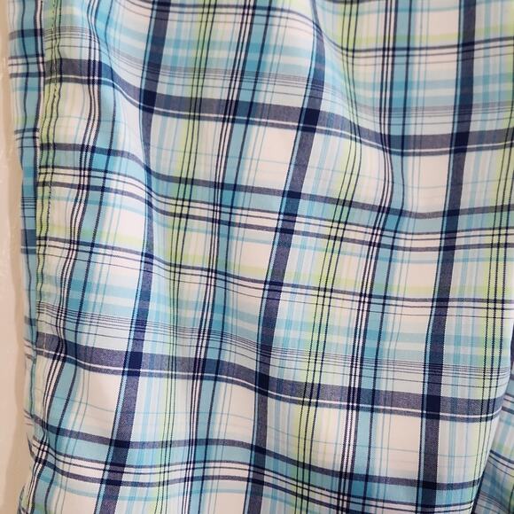 Izod Cool-FX Women's Blue Green & White Plaid Bermuda Shorts Size 2 Golfing - Picture 3 of 10